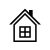 House icon vector simple flat symbol. Solid linear house logo